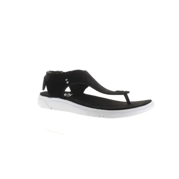 Ryka Womens Margo Black T-Strap Sandals Size 9 Medium (B, M) - Picture 2 of 4